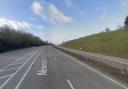 The A11 was closed for six hours after a crash