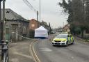 The police cordon following the stabbing in Thetford on Mother's Day