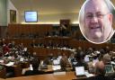 A Norfolk County Council meeting was scrapped when not enough councillors turned up. Inset: Conservative councillor Brian Long