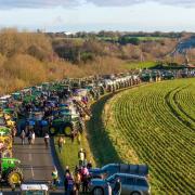 The 2023 Boxing Day tractor run from the Angel Inn at Larling. Picture: Arthur Moody / British Agri Photography