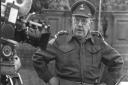 Captain Mainwaring played by Arthur Lowe captured while filming at Lynford Hall in south Norfolk in the early 1970s.