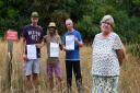 (L-R) Nick Baker, Malcolm Lewis, Ryan Baez and Anne Nurse are being evicted from their homes after Cranswick has purchased the land