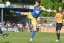 Cameron King in action for King's Lynn Town in 2018 Picture Sonya Duncan