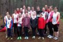 Thetford Athletic Club members at the latest round of cross country races as part of the Ryston Cross Country League, taking place at Shouldham Thorpe near Downham Market.