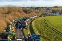 The 2023 Boxing Day tractor run from the Angel Inn at Larling. Picture: Arthur Moody / British Agri Photography