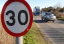 Six roads are to see their speed limits cut from 40mph to 30mph