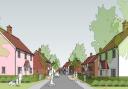 An artist's impression of residential streets