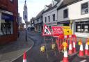Roadworks are continuing through the coronavirus pandemic, but workers are adhering to social distancing guidelines of two metres. File picture: ARCHANT