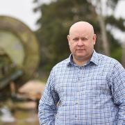 Farms director Andrew Francis with irrigation equipment at the Elveden Estate near Thetford