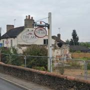 The half-demolished Ark pub, pictured in August 2021