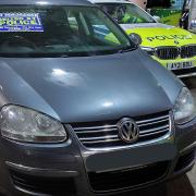 The Volkswagen was seized by police at a BP garage in Mildenhall
