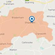 Families in Shipdham near Swaffham have been left without power.