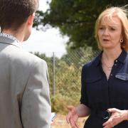 Liz Truss on a campaign visit in Norfolk this summer