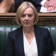 Prime minister Liz Truss reacts during Prime Minister\'s Questions in the House of Commons, London.
