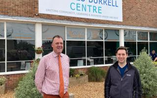 Nik Chapman (L), chief executive of the Charles Burrell Centre, and Jake Shannon (R) who runs an upskilling charity based at the centre